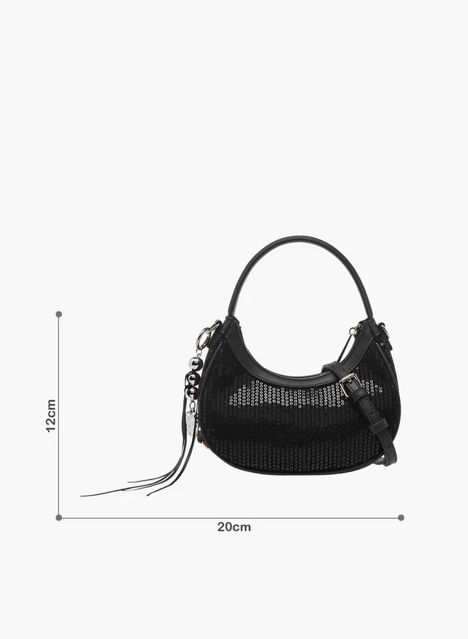 ميسي Sequined Crossbody Bag With Detachable Strap Ramadan Collection